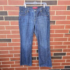 Levis Nouveau Boot Cut Stretch 515 Jeans Womens 16 Blue Stretch Classic 36x31